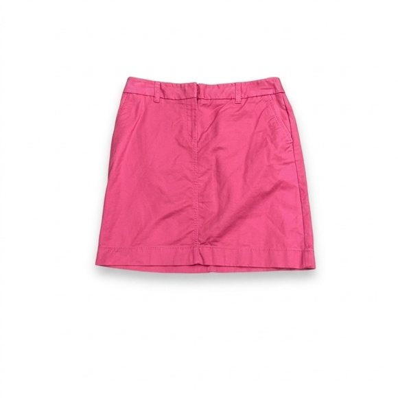 🎀 Ann Taylor Petite Hot Pink Twill Mini Skirt 4P - Picture 2 of 6